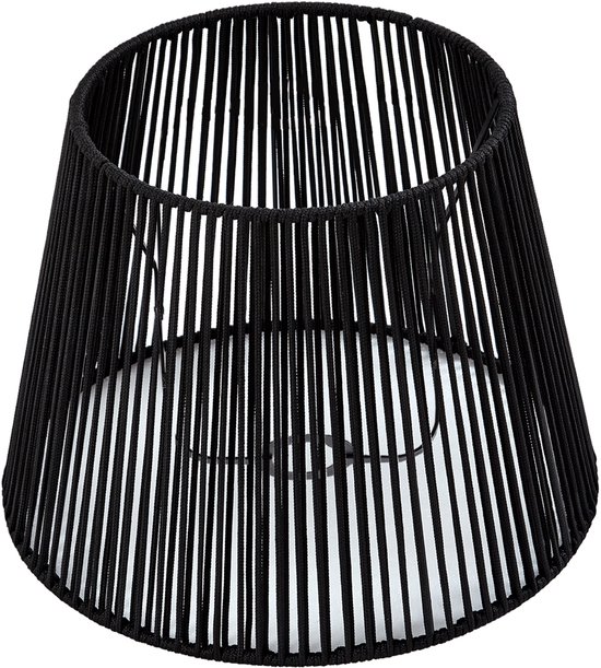 QAZQA jayla shade - Abat-jour Japandi - Ø 40 cm - Zwart -