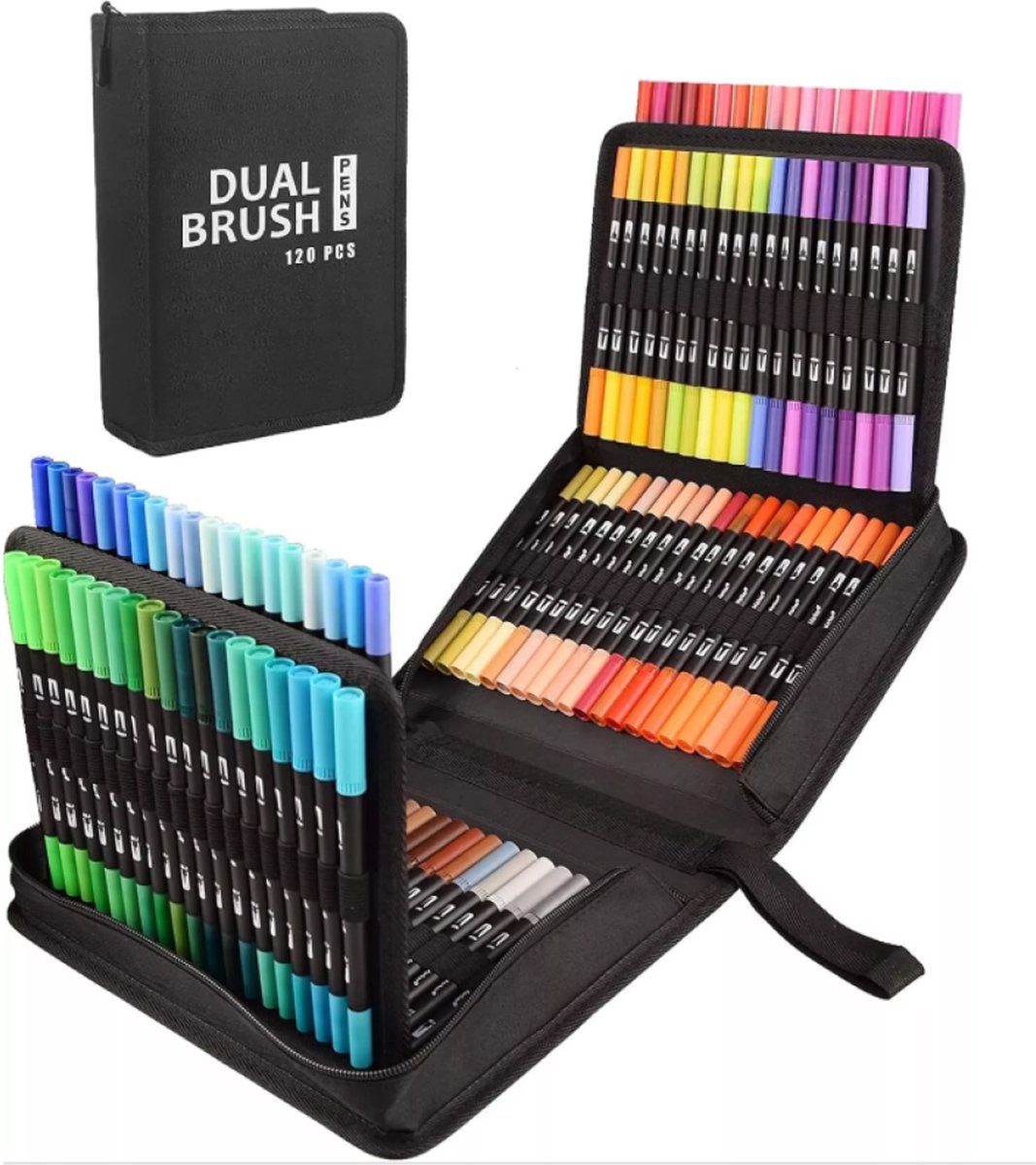 Gsedaox-Schilderen-120 Dubbelzijdige Markerstiften-Dual Tip-Verfstiften-Twinmarkers-Verfmarkers