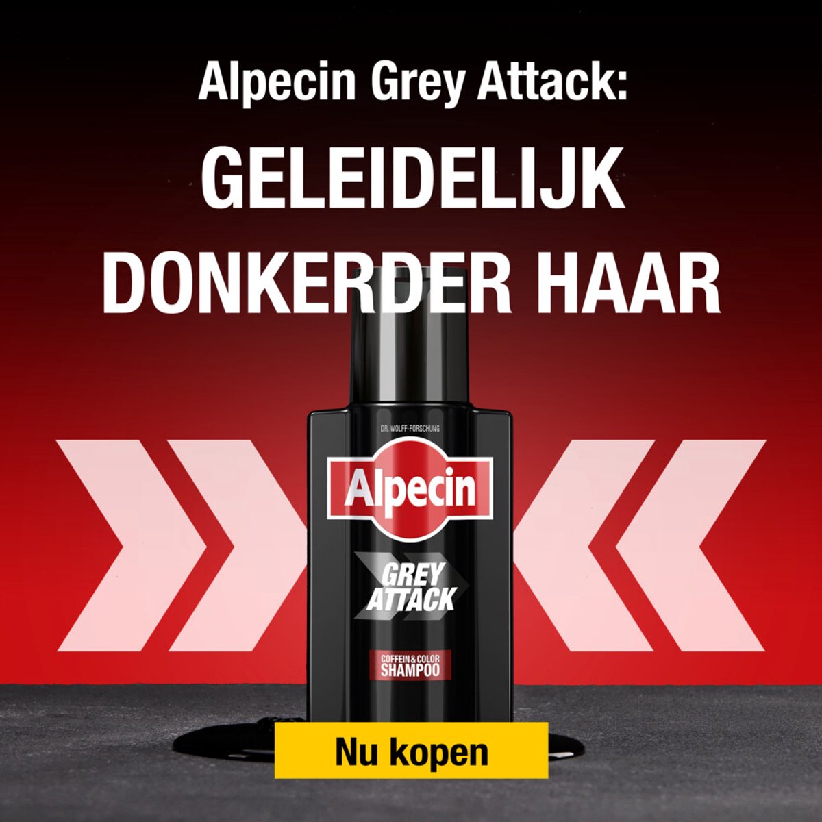 Alpecin - Shampoo Grey Attack - 3 x 200 ml - Voordeelverpakking