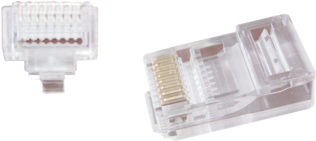 Modulaire UTP RJ45 stekker met doorsteekmontage, 10 stuks per zakje