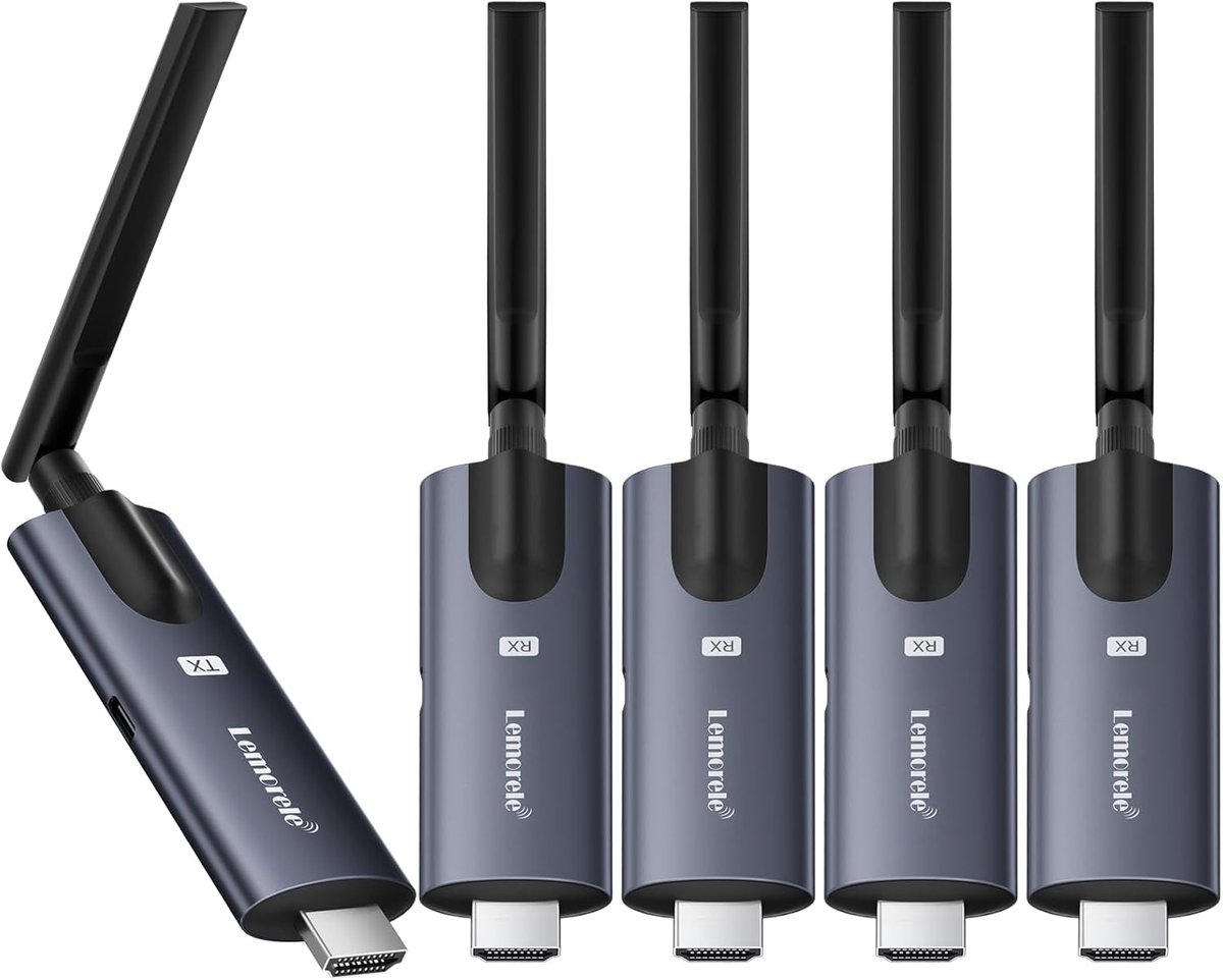 Lemorele R1040 Wireless HDMI Transmitter + 4 Receivers