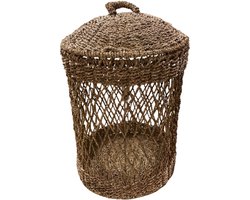 Laundry basket seagrass D40H65cm