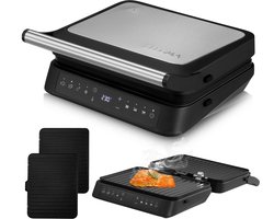 Tosti apparaat + Contactgrill - 2000W - 4 automatische pr...