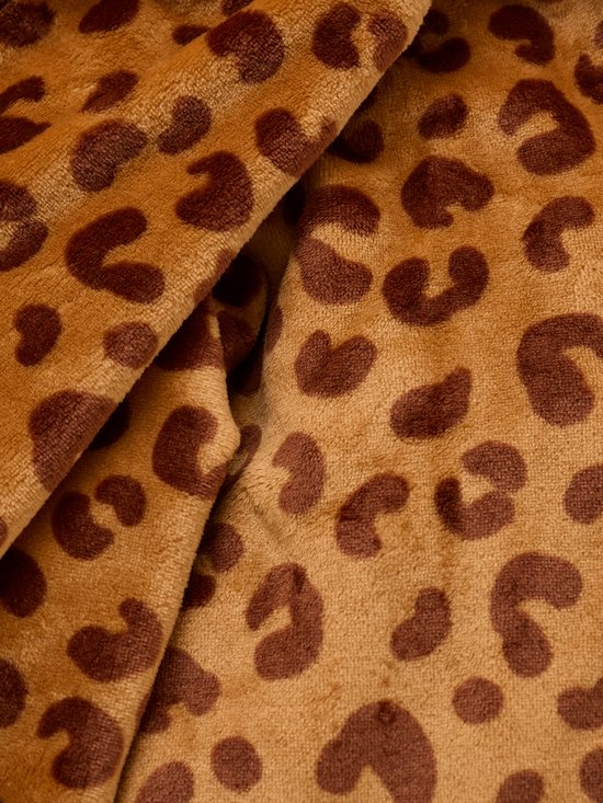 Vertbaudet Plaid met mouwen en capuchon Luipaard