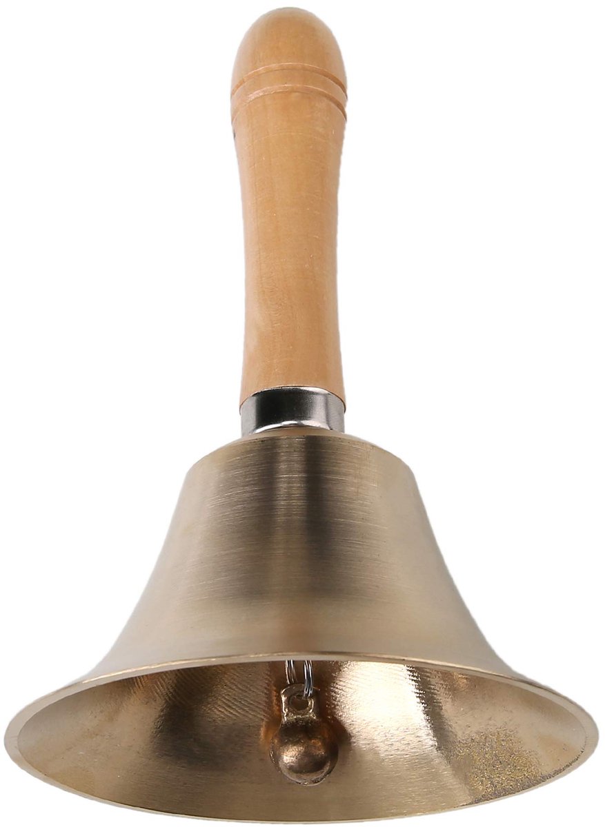 Super luide messing handbellen, 1 stuk, goud