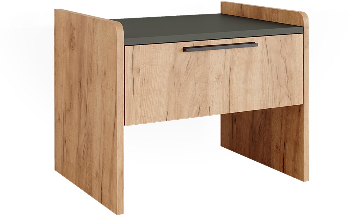 Vicco Roman Eetkamerbank – 53.5 x 41.1 cm met 1 lade Zand eik
