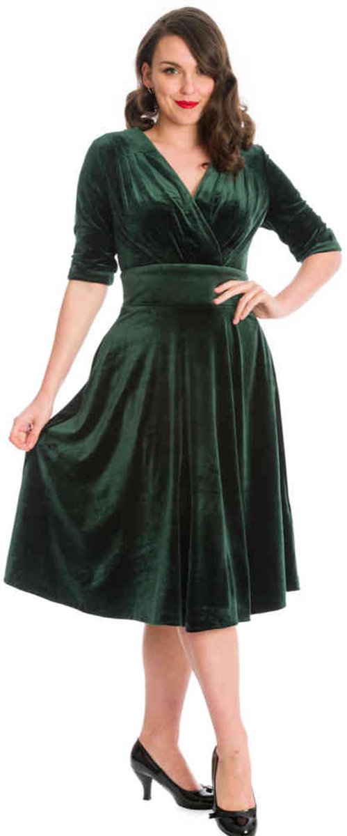 Dancing Days - DATE NIGHT Flare jurk - XS - Groen