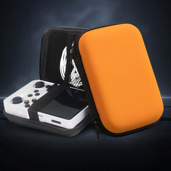 Externe harde schijfbehuizing met harde schijfvak voor 2,5-inch draagbare harde schijf HDD SSD, oranje, binnenverdeler met beschermhoes voor harde schijf van gaas van Merkloos — afbeelding 2