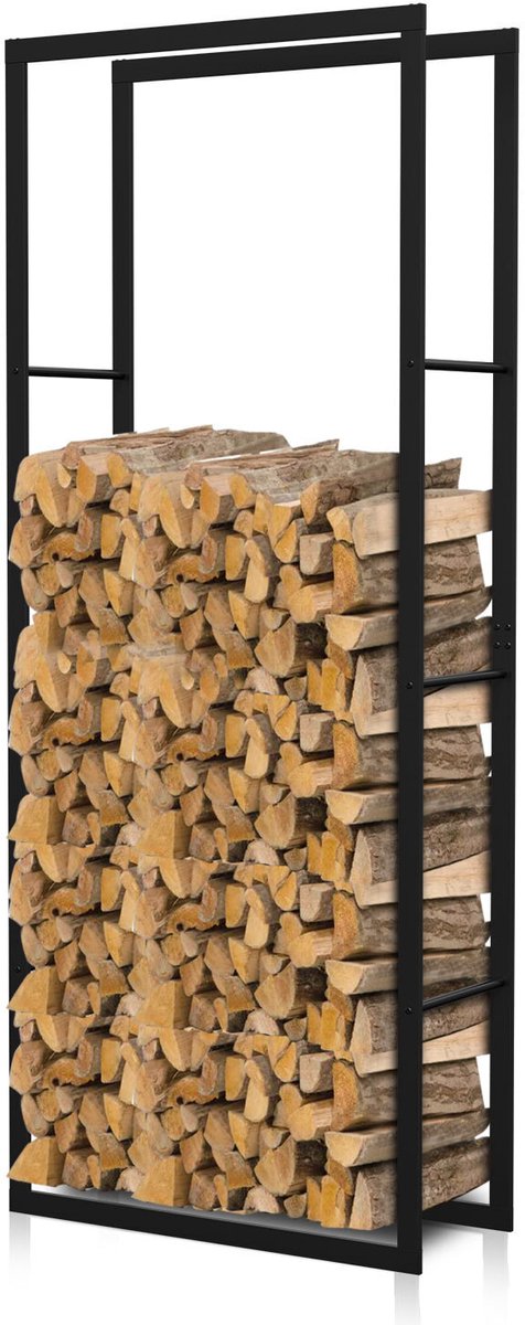 Houtrek Houtrek Buiten Interieur Metaal Stabiel Eenvoudige montage 150 x 60 x 25 cm Zwart