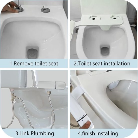 Bidet-opzetstuk Voor Toilet Zelfreinigende Dubbele Sproeier Niet Elektrische Bidet Koud En Warm Zoetwaterbidetsproeier Met Temperatuur En Drukregeling