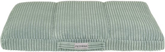 Petsona - Hondenbed Groen - Hondenkussen Ribtricot - Zacht Schuim - Antislip Onderkant - Comfortabel Huisdierbed - Wasbare Hoes - Formaat L