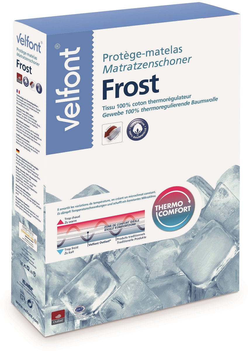 ThermoComfort Frost- verkoelende Matrasbeschermer - 120 x 200 cm