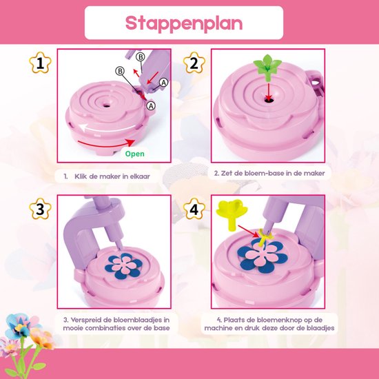 deAO Doe-het-zelf knutselset voor kinderen, creatief boeket, knutselen
