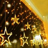 PhilzOps Kerstdecoratie Raamverlichting, 3 Stuks 10 LED Warm Wit Raamverlichting Kerstboombel North Star Batterij aangedreven Timer Zuignappen Kerstverlichting Binnen voor Thuis Buiten Feest Bruiloft