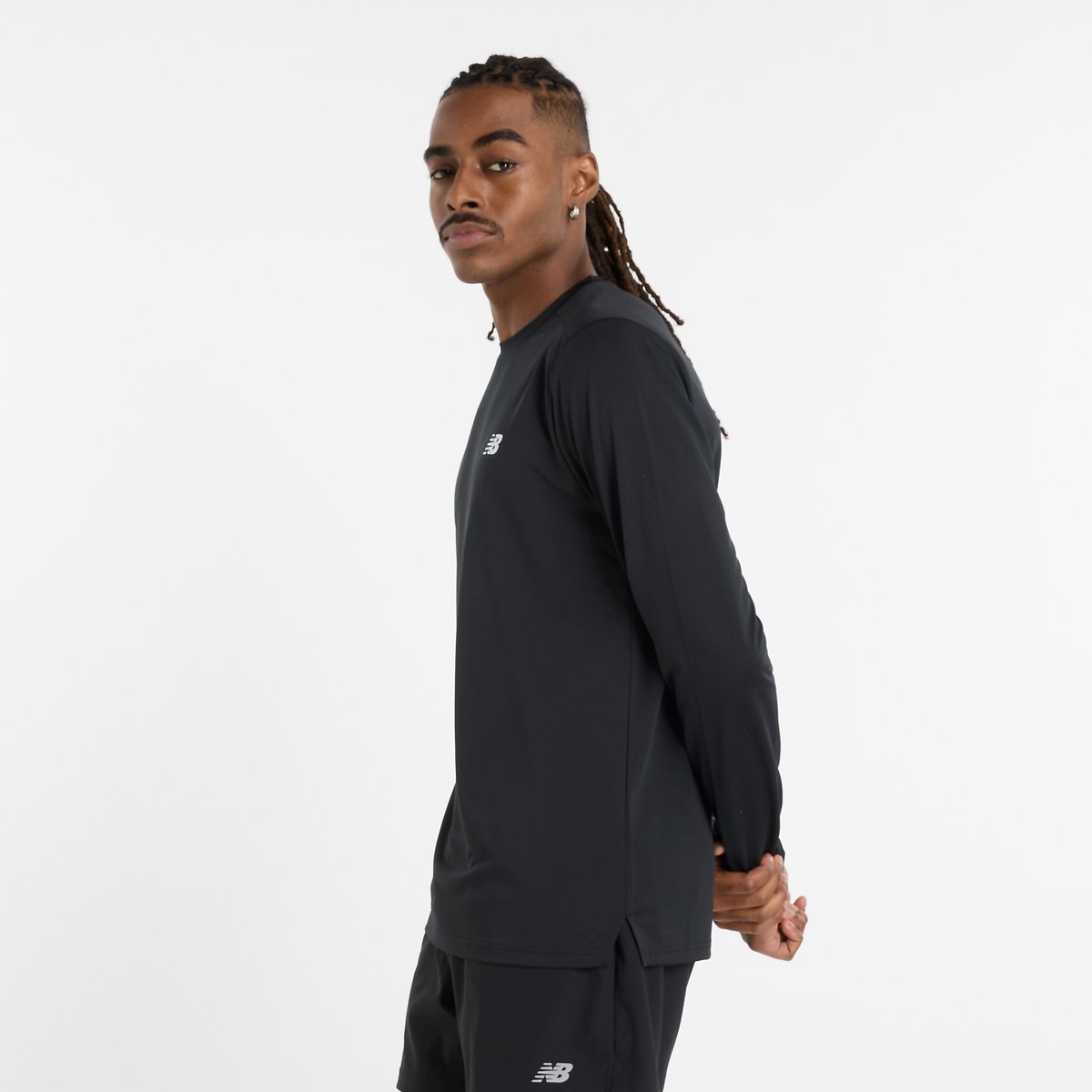 New Balance Sport Long Sleeve Shirt Heren Sporttrui Zwart