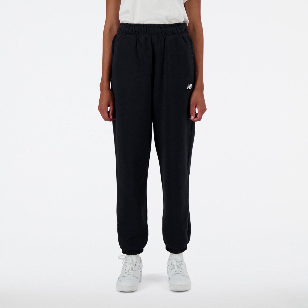 New Balance Sport Essentials Fleece Jogger Dames Broek Zwart