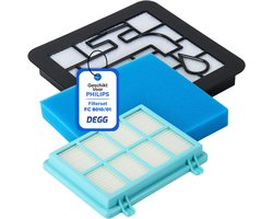 DEGG® - Filterset Geschikt voor Philips PowerPro Compact, Active & City Series - Vervangt FC8010/01 - 3-in-1 Kit