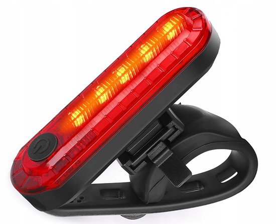 USB Oplaadbaar LED Achterlicht voor Fiets – Waterdicht, Helder Rood, Meerdere Lichtstanden