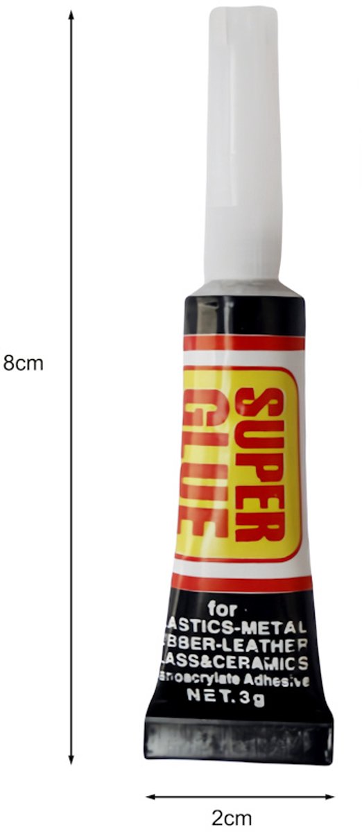 Decopatent - 3x Secondelijm 3g - Extra Sterke Lijm voor Rubber, Metaal, Glas, Kunststof, Keramiek, Hout, Leder, Porselein en Meer - Super Glue (3 STUKS) — cadeau in Cadeau-ideeën - foto 7