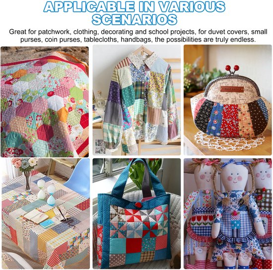 Katoen Stof Gedrukt Vierkante Patchwork Stoffen voor Naaien Quilten
