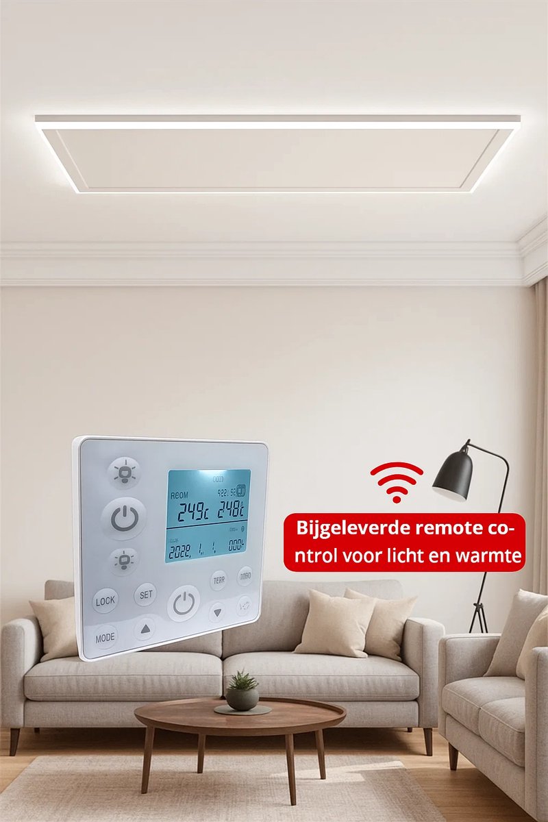 Qh-hl Serie Wifi Infraroodpaneel Met Led Verlichting 70 X 70 Cm 400watt