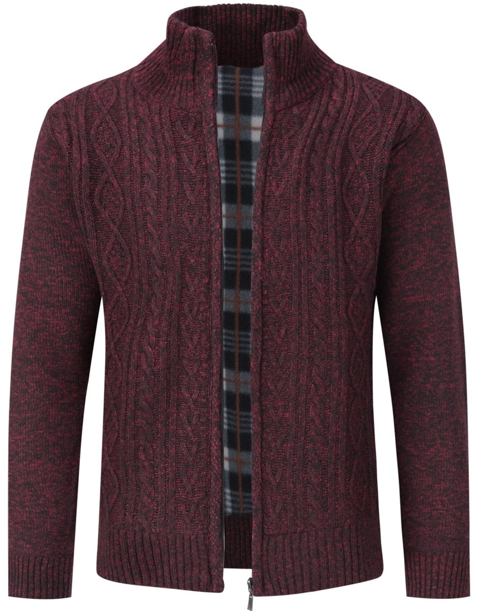 Allthemen Heren Trui Met Staande Kraag - Warme Vest - XXL