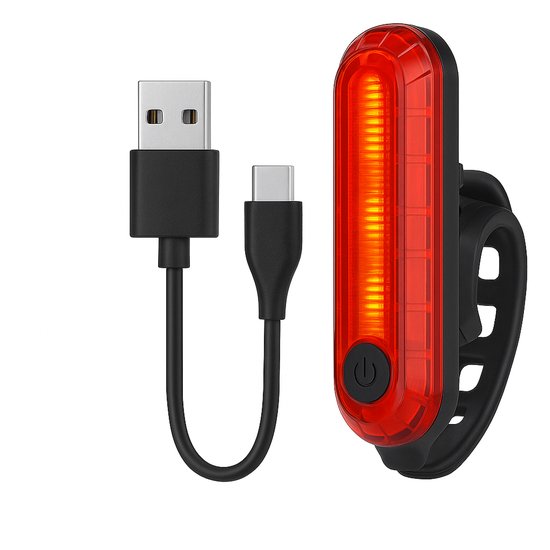 USB Oplaadbaar LED Achterlicht voor Fiets - Waterdicht, Helder Rood, Meerdere Lichtstanden — afbeelding 2