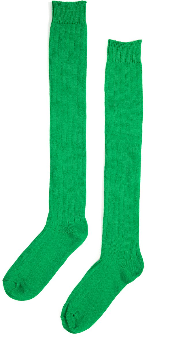 KIMU® Sokken Gras Groen Gebreid - Maat 39 40 41 42 43 44 45 46 - Dames Heren Unisex - Gras Groene Lange Kniekousen Voetbalsokken Sportsokken Kniesokken Gebreide Kousen Festival