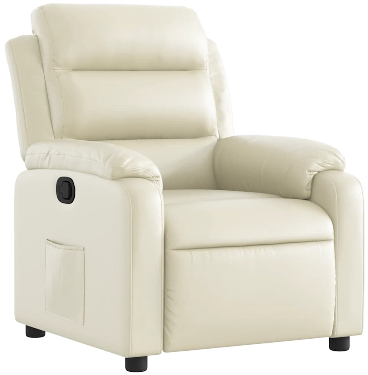 vidaXL Fauteuil - verstelbaar - kunstleer - crèmekleurig