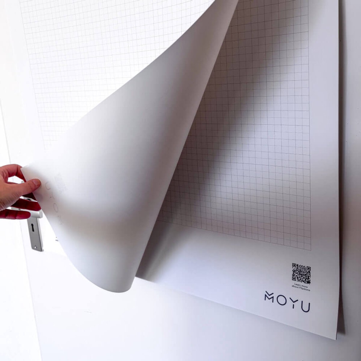 MOYU Uitwisbaar flipoverpapier van steenpapier - Ruitjes & blanco - 65 × 100 cm - 5 vellen thumbnail 3