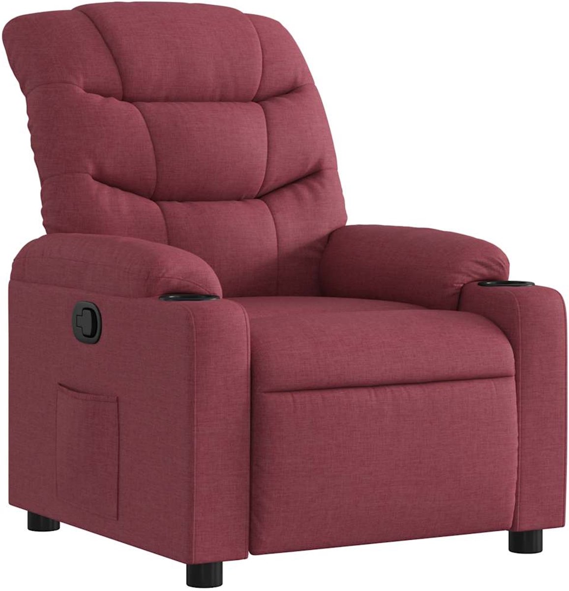 vidaXL Fauteuil - verstelbaar - stof - wijnrood