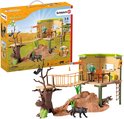 Schleich WILD LIFE Avonturenstation speelgoed met dierfiguren en mensfiguur, in verpakking.