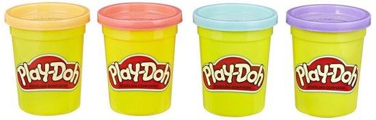 Play-Doh 4-pack Levendige kleuren - Potjes 85 gram - Boetseerklei