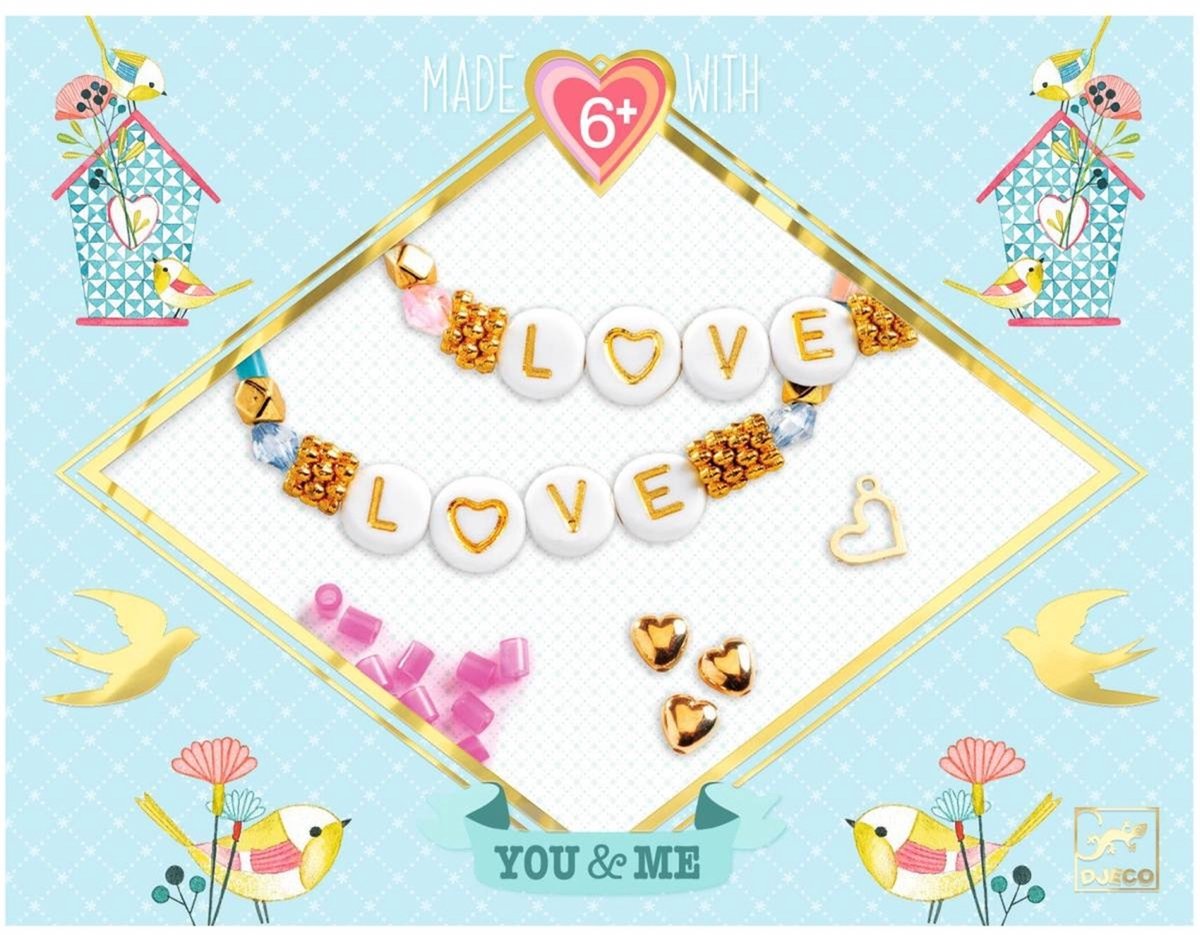 Djeco kralen Letter Threading sieraden set alfabet kralen.