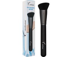 Cailean - Foundation Brush - Schuin - Zwart - 1 Stuk - 17 cm - Beauty - Foundation Kwast - Soft Touch - Make-up