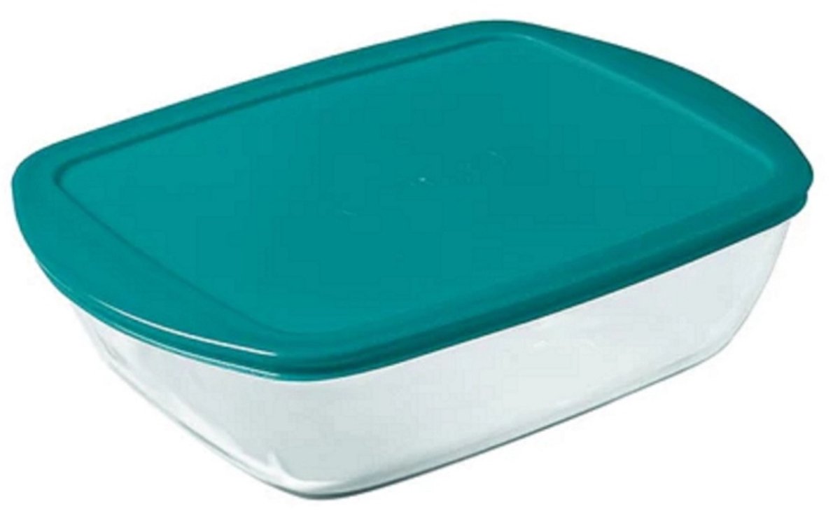 Pyrex - Bak- en Bewaarcontainer - 2,5L Rechthoek 28 x 20 met Deksel