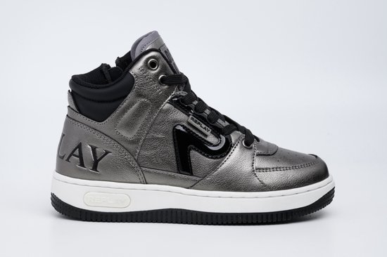 Replay - Epic Jr 18 - Filles - Baskets montantes - Argent foncé - Pointure 39