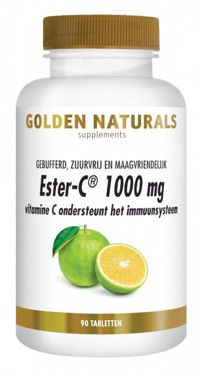 Golden Naturals - Ester-C 1000mg Vegan - 2 x 90 tabletten - Voordeelverpakking