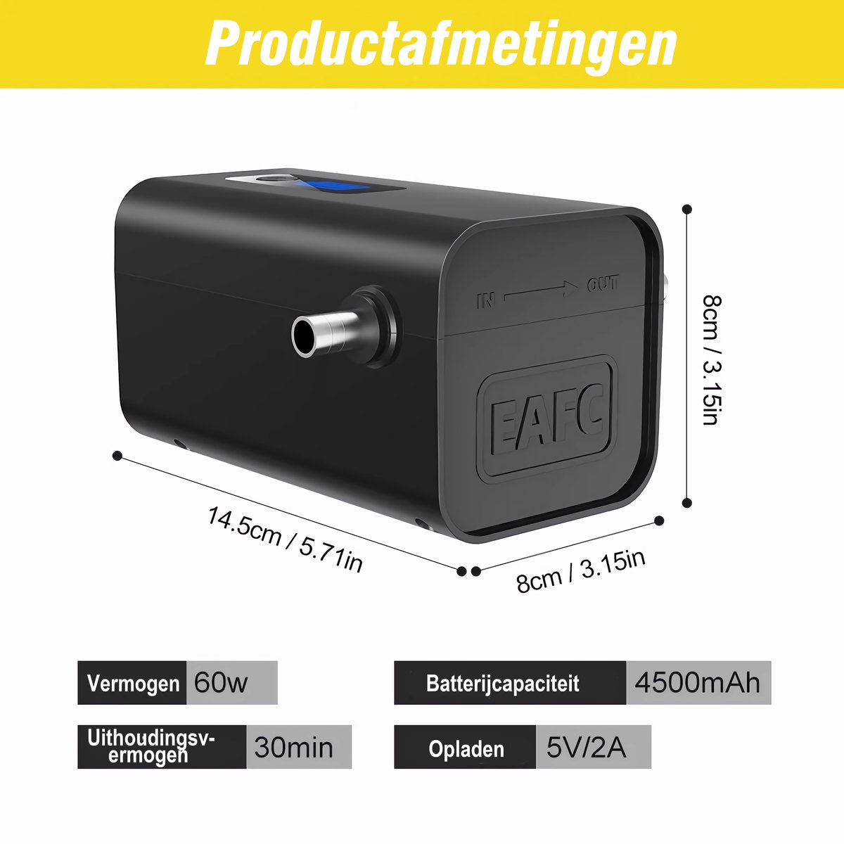 EAFC Elektrische Oliepomp 12V, Draadloze Auto Oliepomp Olie Transfer Pomp Levering Motor Vloeistof Aanzuiging Verandering, Draagbare Brandstofpomp Brandstofpomp Gereedschap Voor Auto Motorfiets Boot Oliepomp thumbnail 6