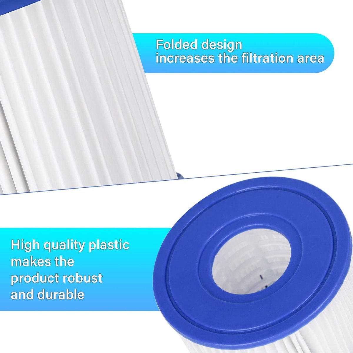 4 x Filter VI voor zwembad - geschikt voor Bestway Miami, Lay-Z-Spa Pool filter - Filterpatroon VI — afbeelding 2