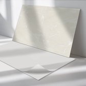 Wallfluent Vinyl Wandpaneel - Marmerpatroon met aderen Zelfklevend Wandpaneel - 120 cm x 60 cm - Romig PVC wandpaneel - Set van 1 - Rechthoekig Wandbekleding Vinyl - Texturen Wandpaneel - PVC Muurpaneel - Wandpaneel Keuken en Badkamer