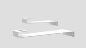Bougeoir mural I Bougeoir long en acier blanc