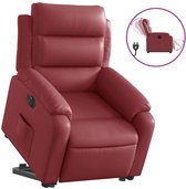 vidaXL - Fauteuil releveur électrique - similicuir - rouge vin