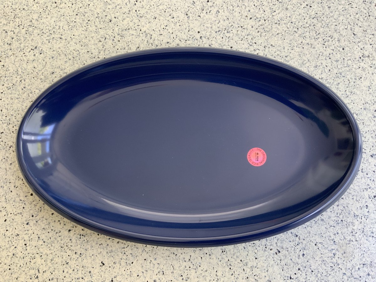 Melamine ovale schaal, donker blauw, small