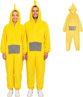 Joya Party® Tele Onesie Laa | Geel Verkleedkostuum Volwassenen | Carnavalskleding Heren & Dames | Verkleedkleren Man & Vrouw | Onesie laa | Tubbie Kostuum | Carnaval kleding | Verkleedkleding | Groepskostuum | Europese Maatvoering | Maat L/XL