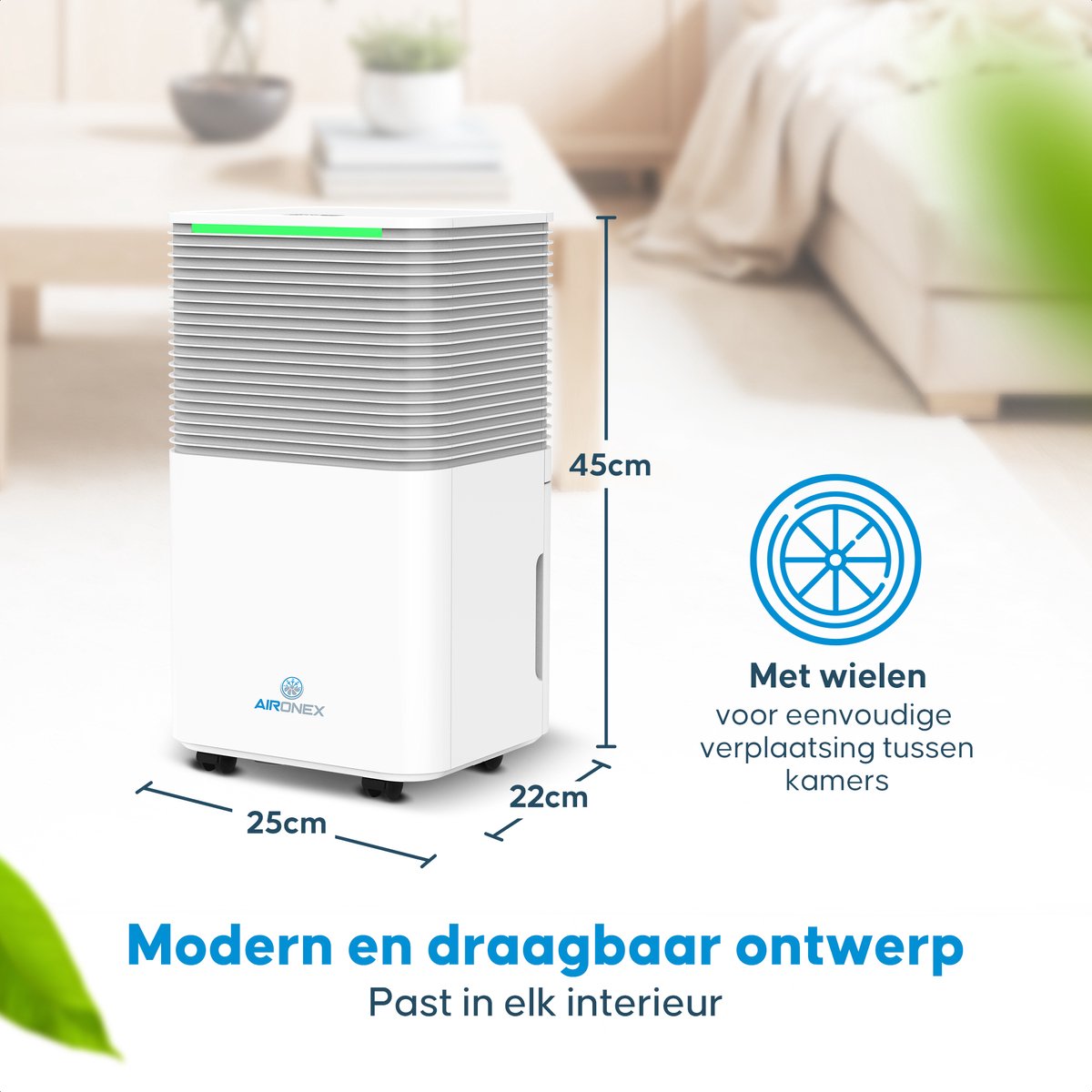 Aironex LO12 luchtontvochtiger 12 liter per dag met wasdroogfunctie thumbnail 3