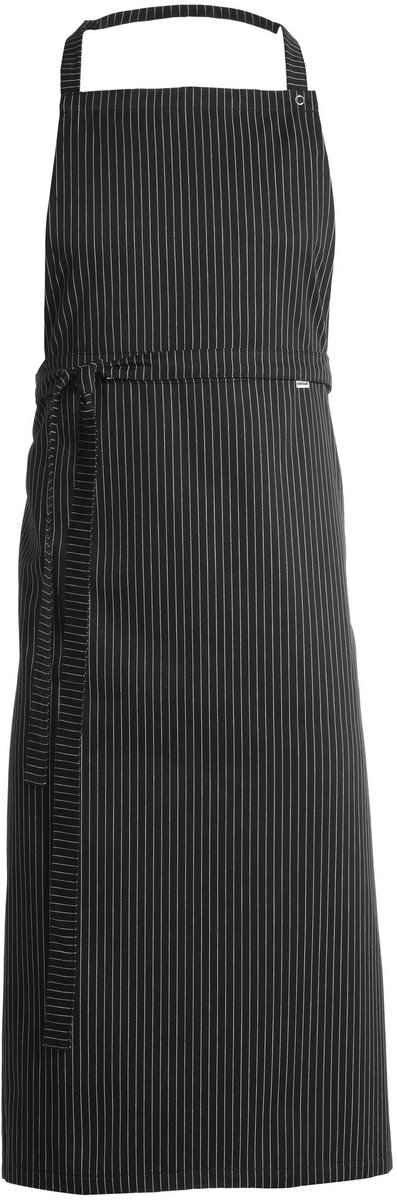 Kentaur Bib apron 3075-75 - black/white stripe - UNI