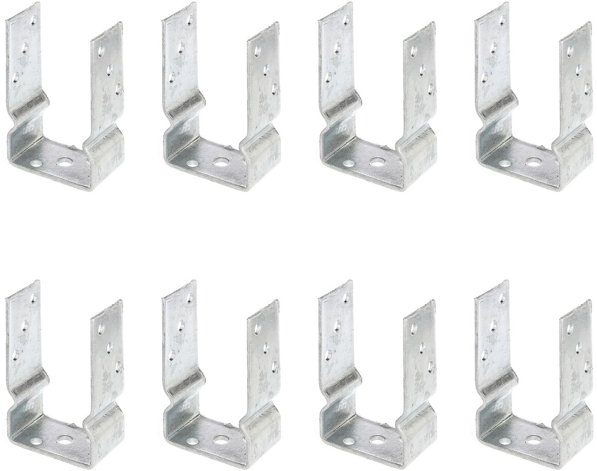 Alberts 8 x U-paaldrager, 91x150 mm, thermisch verzinkt, voor opschroeven, diepte 60 mm