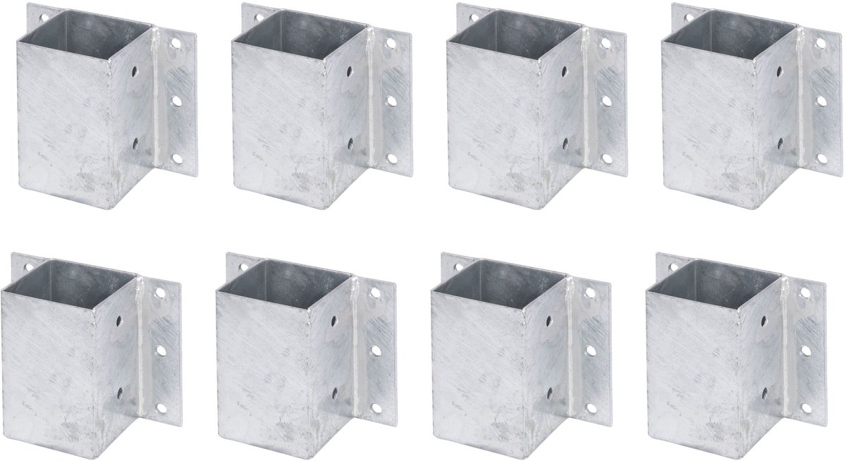 Alberts 8 x paaldrager für L- und U- Steine, voor opschroeven, 91x91 mm, thermisch verzinkt