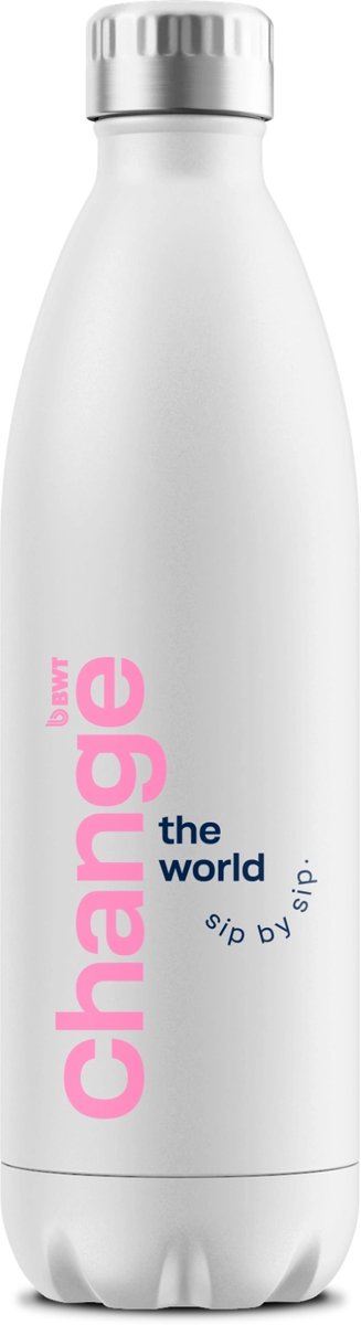 BWT Climate Bottle | Waterfles | Dubbelwandig roestvrij staal – houdt dranken tot 6 uur warm of koud | Lekvrije roestvrijstalen schroefdop | Onbreekbaar en smaakneutraal | BPA-vrij